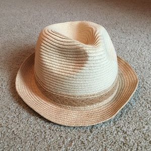 Straw Fedora hat for women